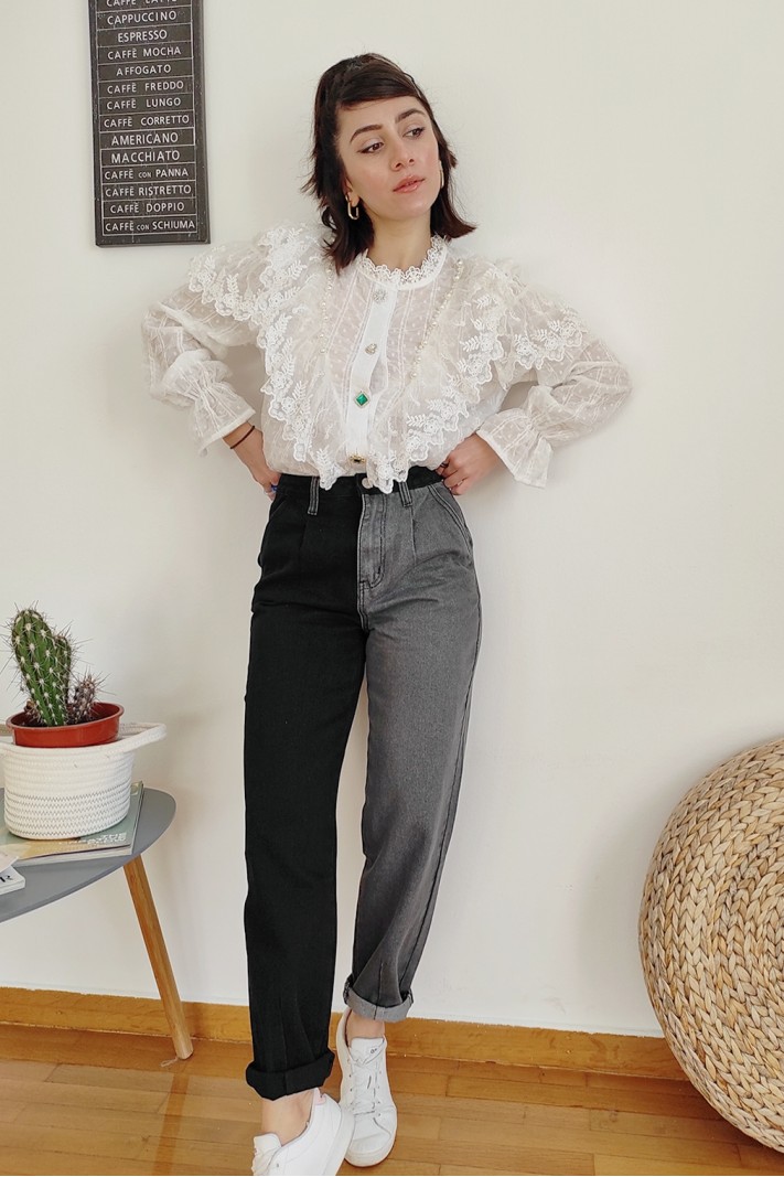 Contrast slouchy jeans Contrast slouchy jeans
