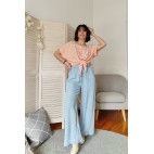 Denim cropped trousers