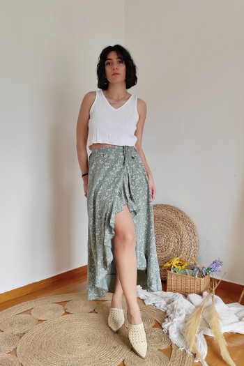 Croise skirt in floral print