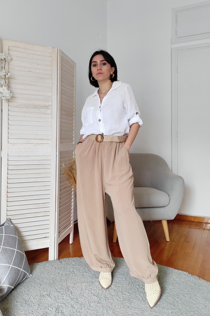 Belted wide leg trousers ΙΙ