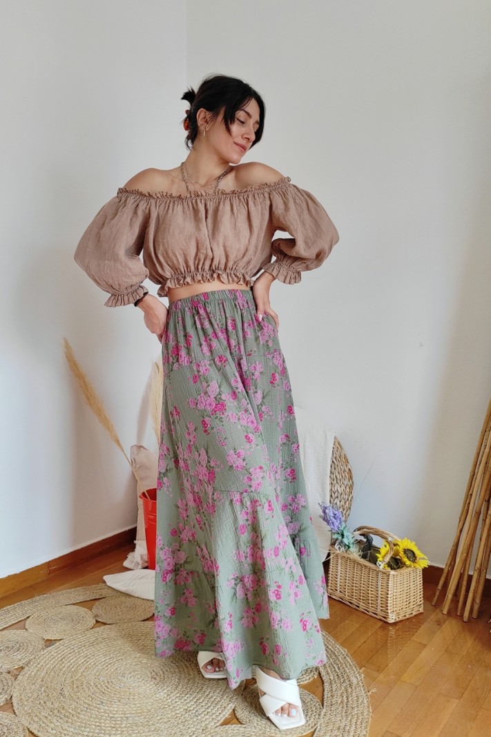 Rosa cotone skirt