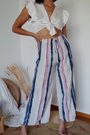 Striped cropped trouser