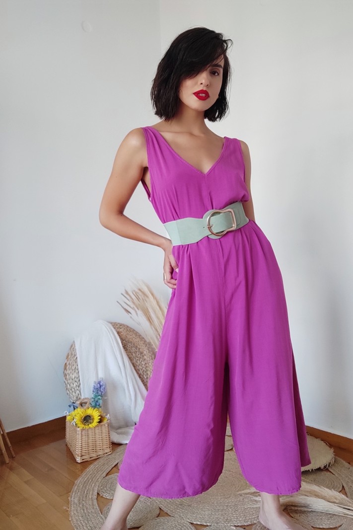Relaxed cropped jumpsuit