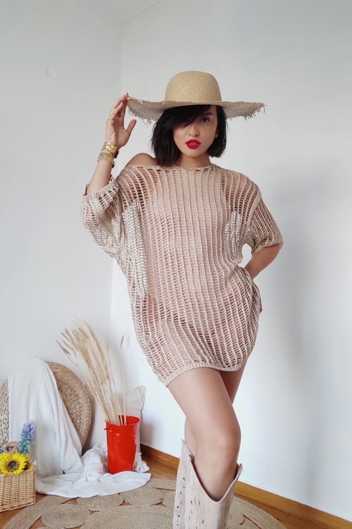 Νet dress in gold Νet dress in gold