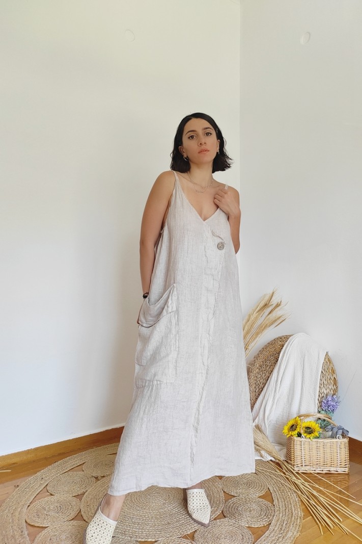 Consuela linen dress