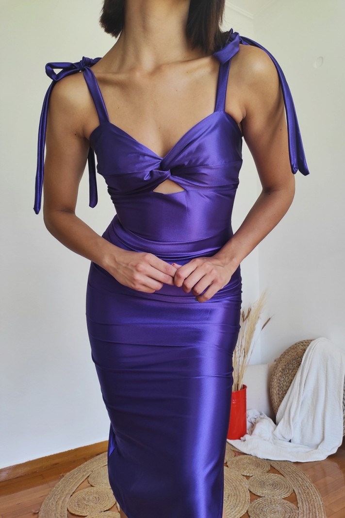 Purple bodycon dress