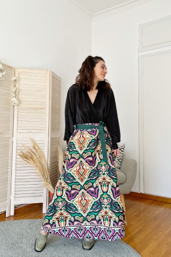 Multicolor maxi skirt